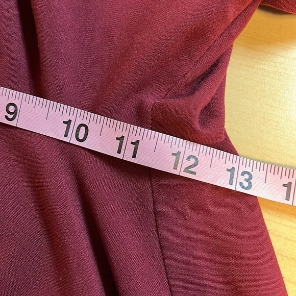 Solitaire Anthopologie Burgundy High Rise Drawstring Pants Size Small - Picture 9 of 10